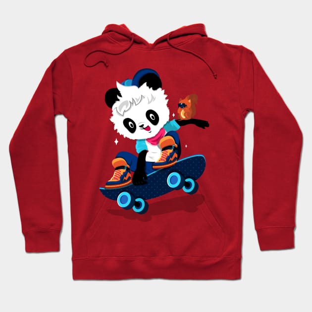 Skater Panda Hoodie by franberbegal